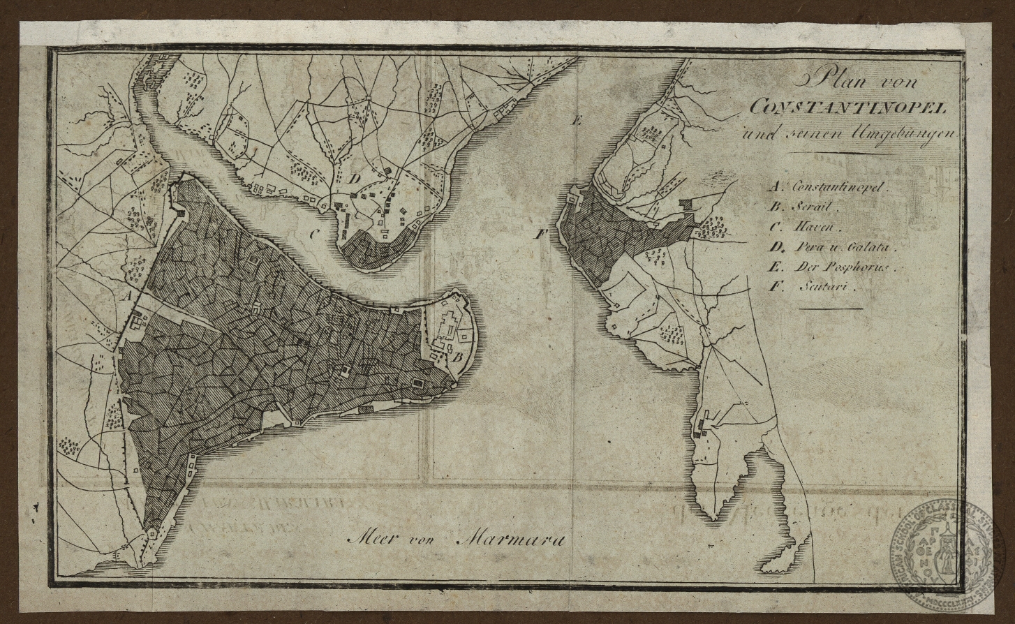 Plan von Constantinople und seinen Umgebungen